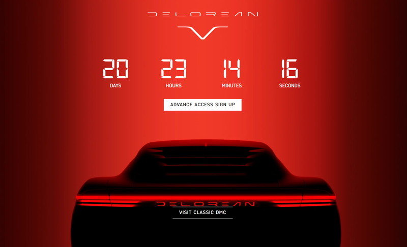 伝説の デロリアン 復活 新型evをチラ見せ公開 5月31日に外観を初公開へ Webヤングマシン 新車バイクニュース