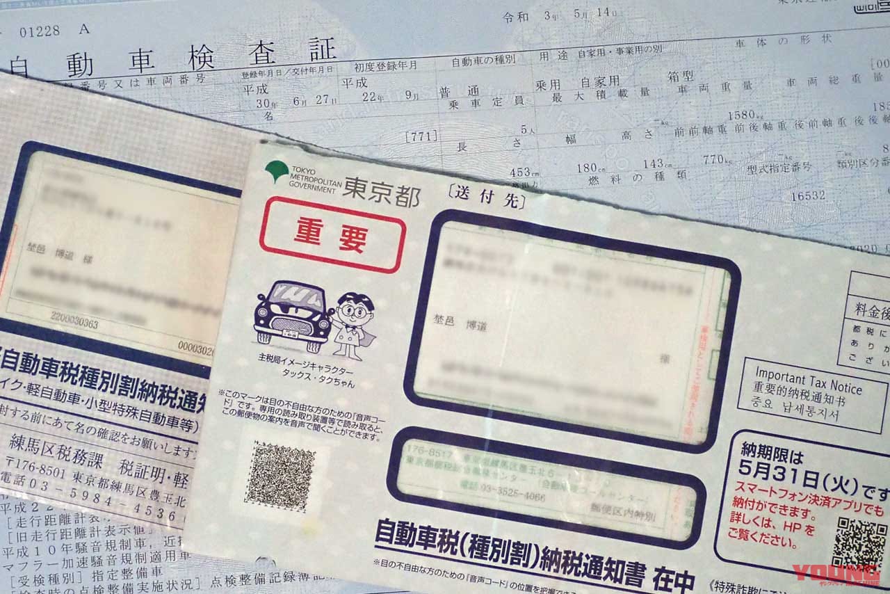 納税通知書|来ました自動車税の季節。日本の重課税(13年/18年)と欧米のクラシックカー優遇を比べてみると……〈多事走論〉from Nom
