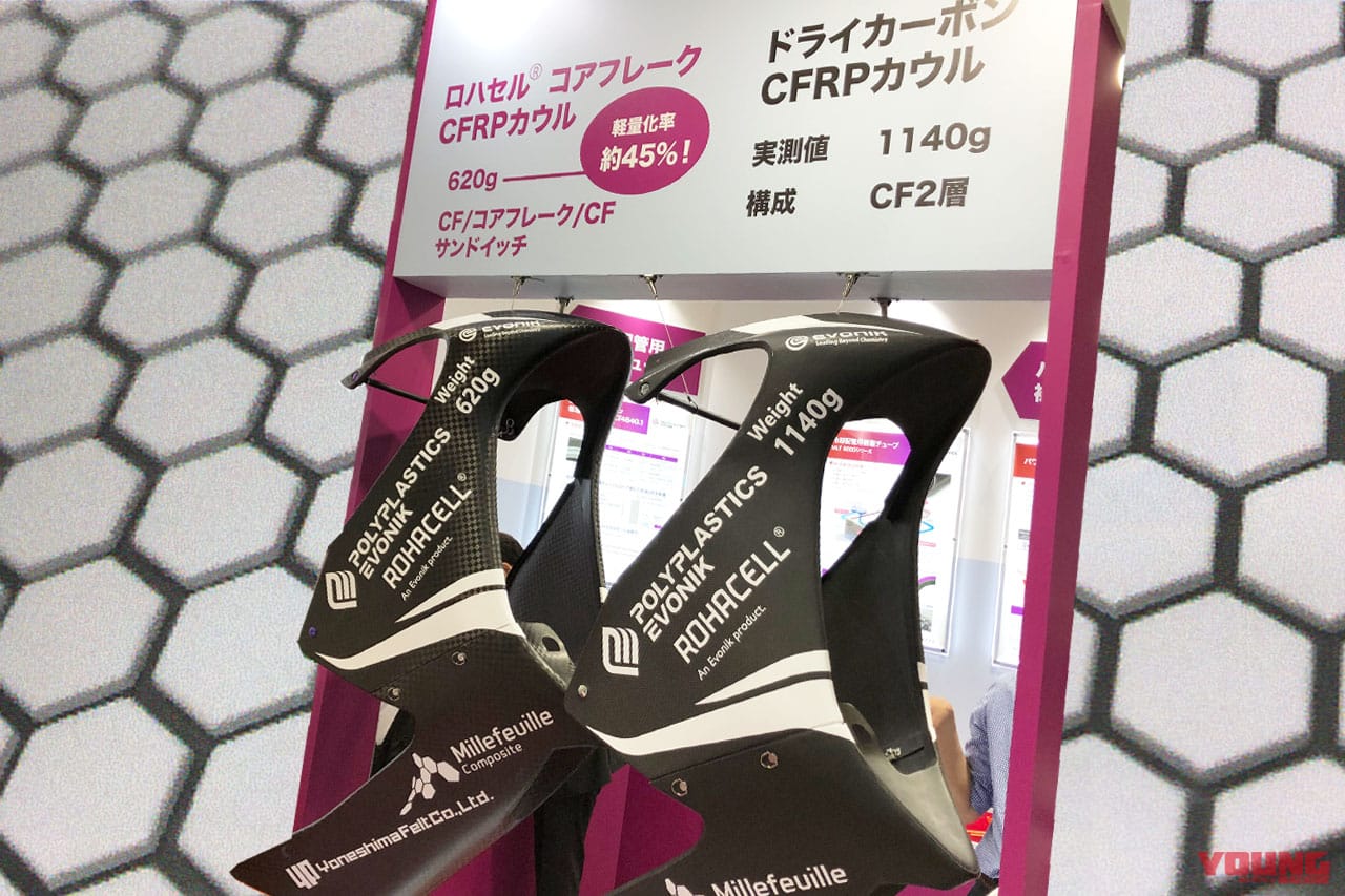 ドライカーボンのカウルを45%も軽量化!?  最新技術の見本市で胸熱テクノロジーを発見!