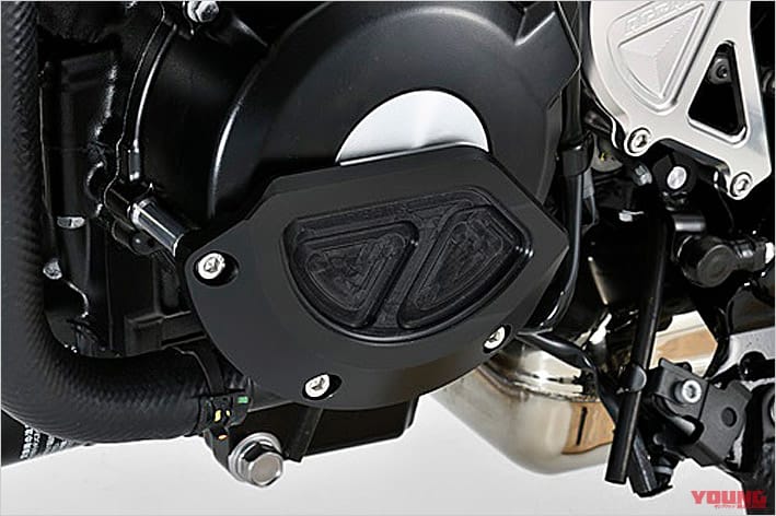 アグラス レーシングスライダージェネレーターB|Z900RSシリーズ用|Z900RSシリーズ・カスタムパーツカタログ〈プロテクションパーツ|ベビーフェイス/ストライカー etc.〉