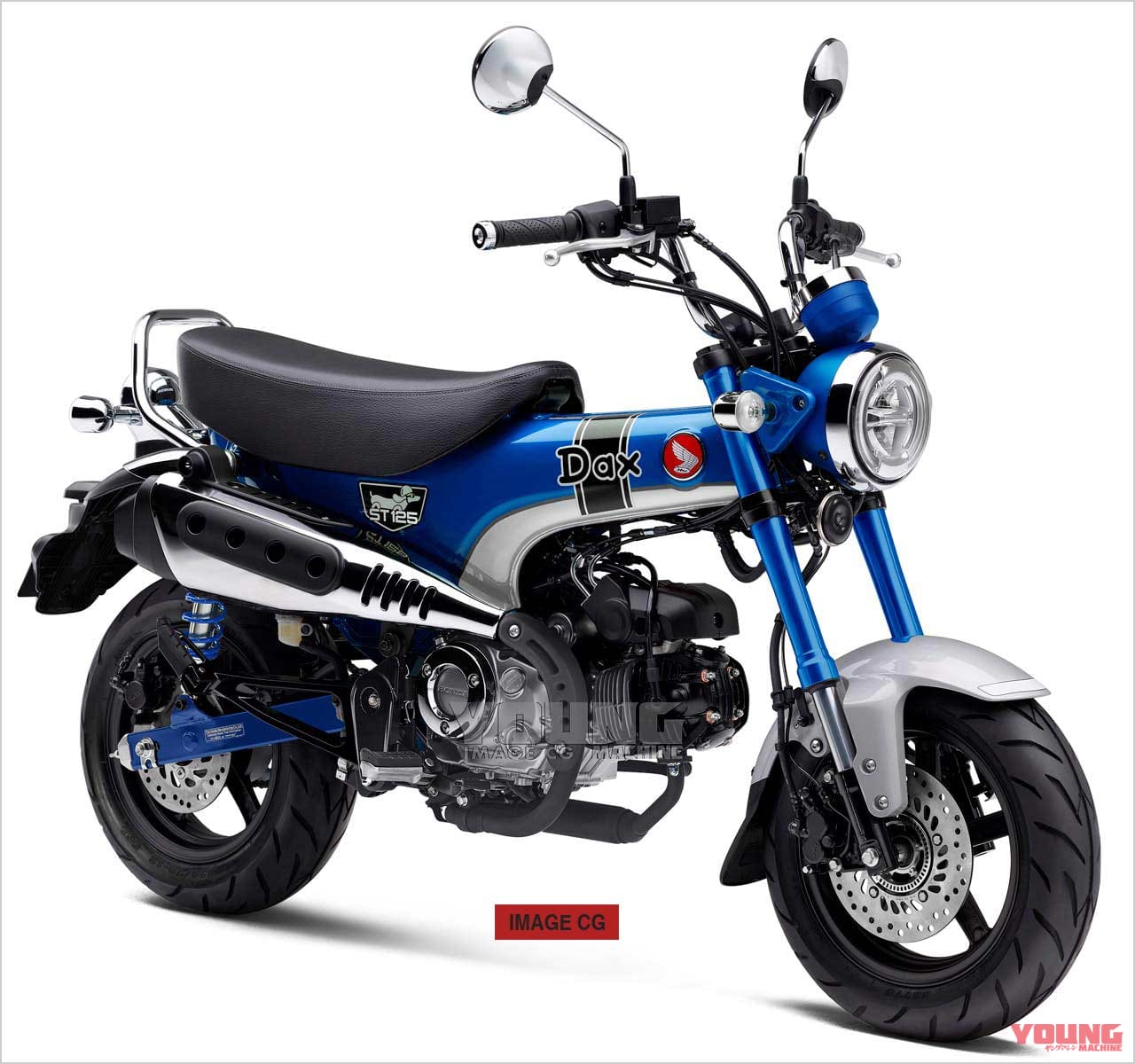 ホンダ ダックス125|イメージCG|〈YM未来予想〉やっぱり欲しい5速MTダックス! モンキーと合体で犬猿マッシュアップカスタムなるか?