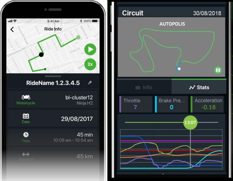 KAWASAKI 従来型スマホ連動機能イメージ|国内4メーカーの採用車種と機能を一挙紹介!【スマホと “つながる”バイク最新事情】