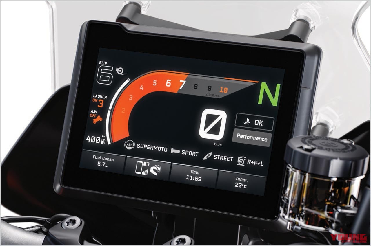 1290 SUPER DUKE series メーター|海外メーカーの搭載車種と機能を一挙紹介:後編【スマホと “つながる”バイク最新事情】