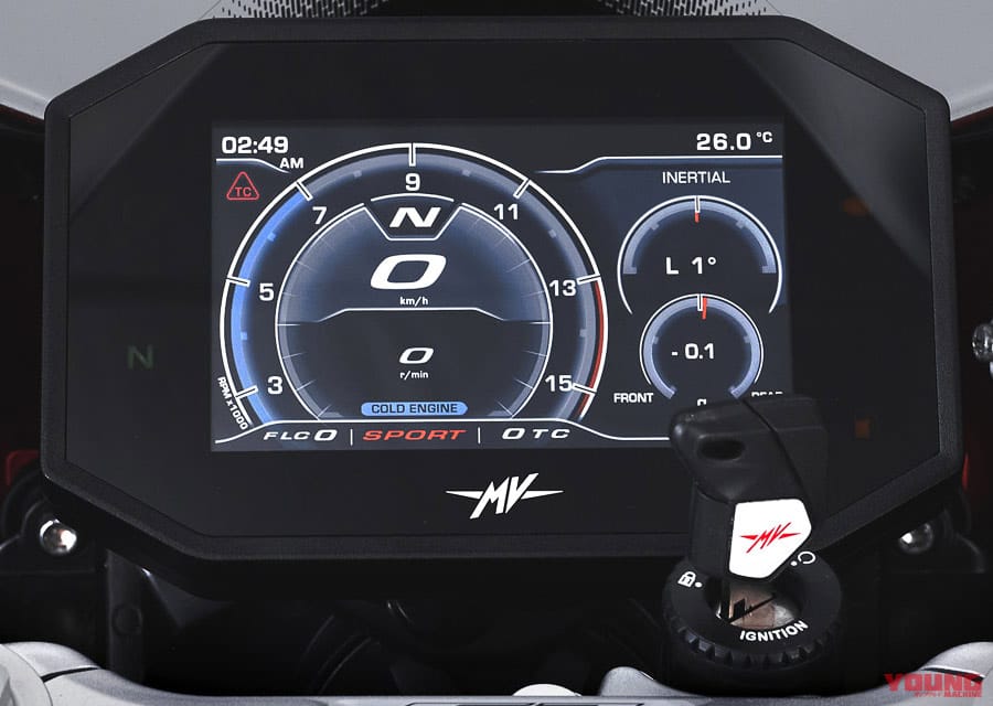 F3 RR メーター画面|海外メーカーの搭載車種と機能を一挙紹介:後編【スマホと “つながる”バイク最新事情】