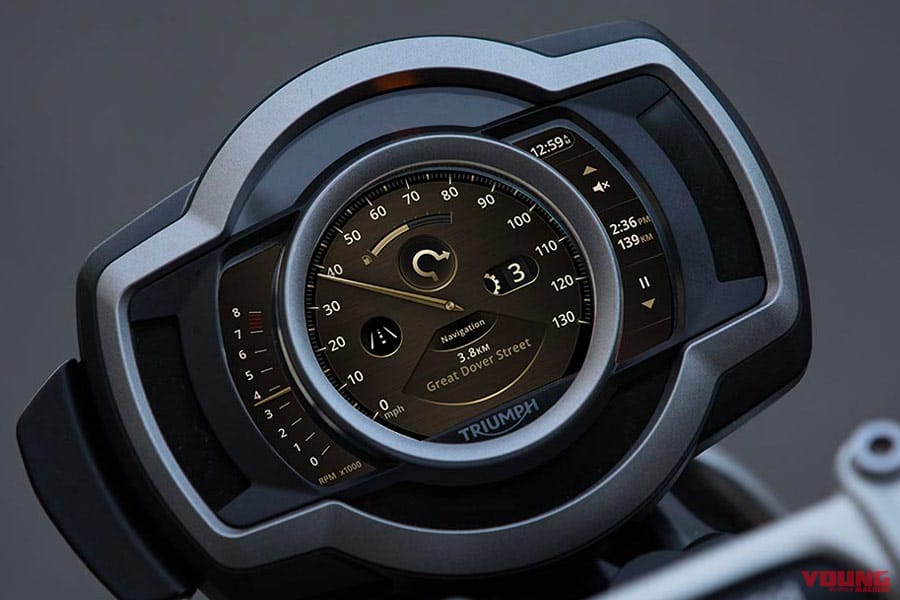 SCRAMBLER1200 series メーター|海外メーカーの搭載車種と機能を一挙紹介:後編【スマホと “つながる”バイク最新事情】