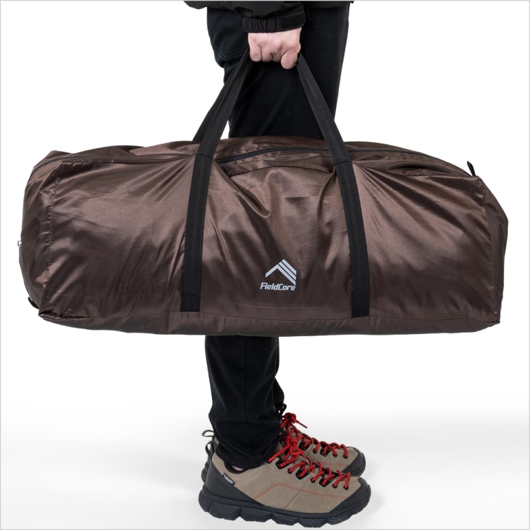 フィールドコア ワイドミシックドームテントAG|【ワークマン キャンプ用品】タープ導入でソロキャンプの快適性がワンランクアップするぞ!