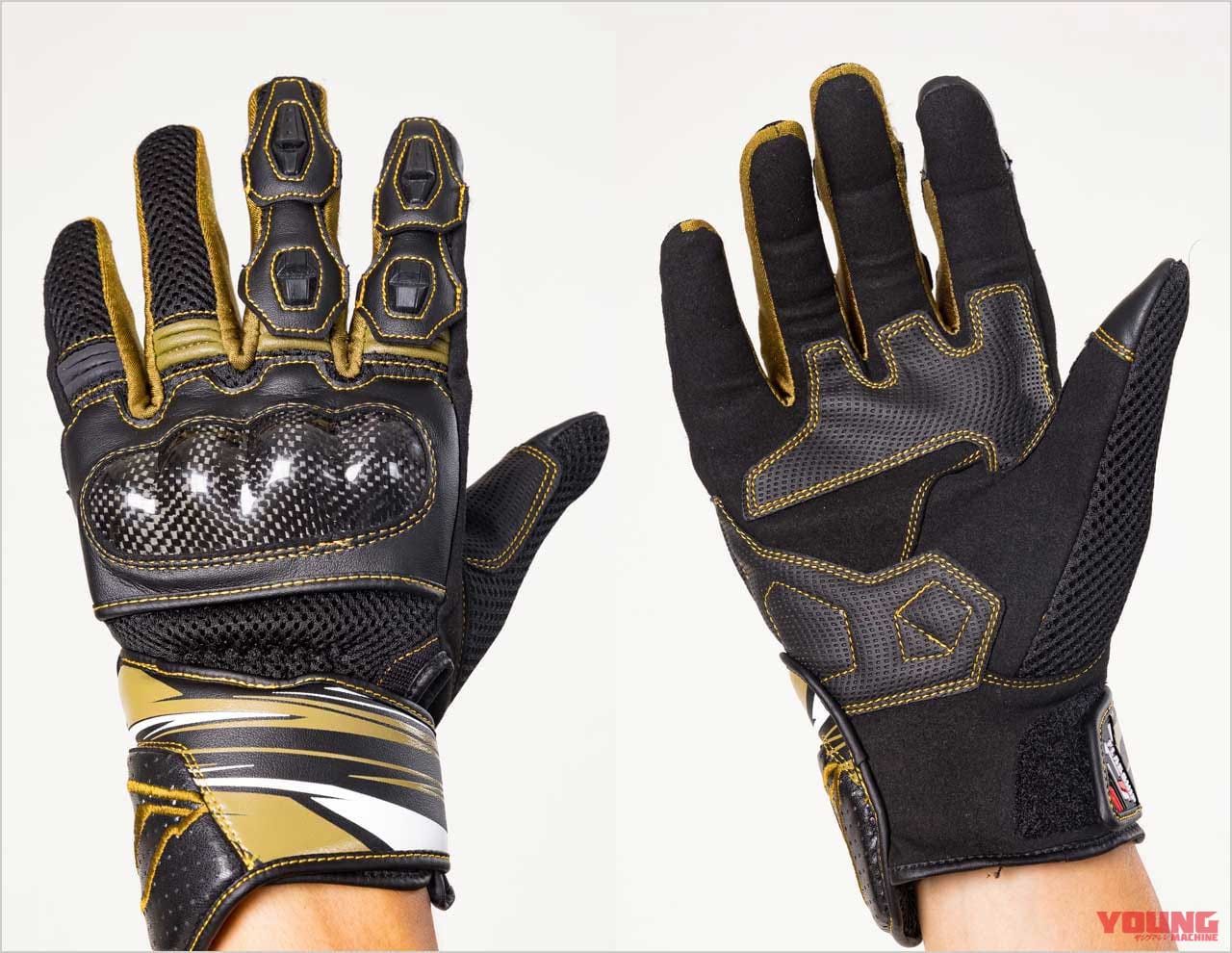 フラッグシップ カーボンロバストグローブ|’22春夏最新ライディングウェアカタログ〈フラッグシップ〉スポーティな定番スタイル