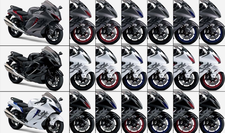 スズキ「ハヤブサ」2024年モデルのカラーオーダープラン開始! 差し色×3色およびホイール×3色を選べる
