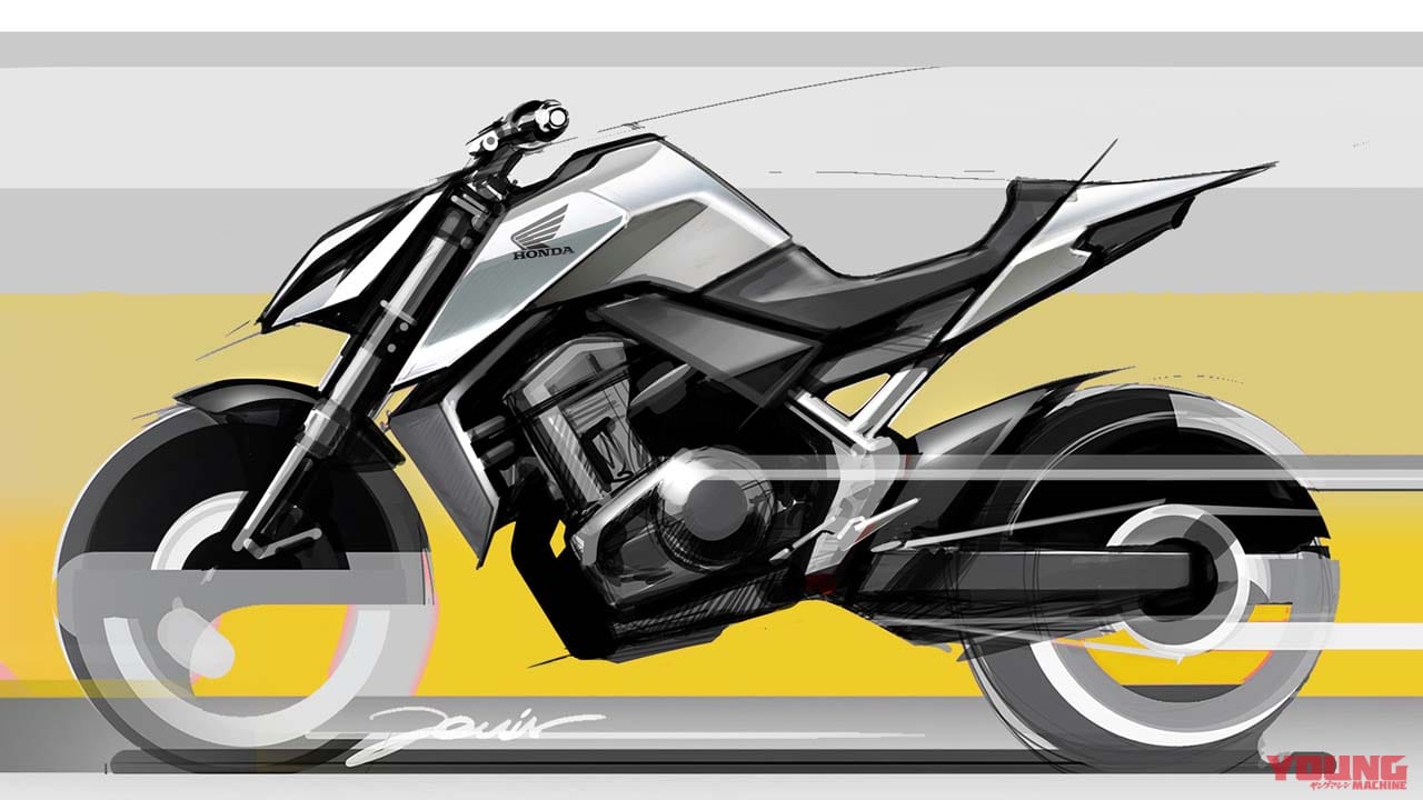 Dynamic sketches of the new Hornet concept|ホンダが新型「ホーネット」のデザインスケッチ公開!! ローマのR&Dが表現するアグレッシブさ