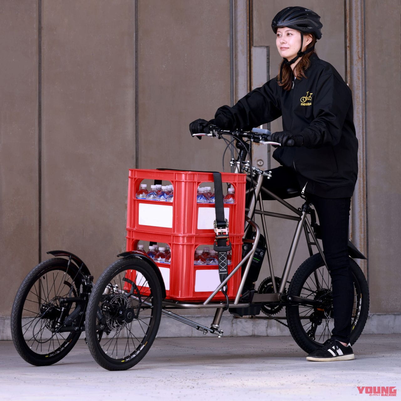 凄い積載性で歩道も可?! カワサキの三輪「ノスリス電動アシスト自転車 カーゴ仕様」登場!