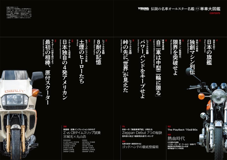 青春単車大図鑑 |目次|〈永久保存版〉伝説の名車オールスター名鑑『青春単車大図鑑』好評販売中【’70s ’80s あの時代…!】