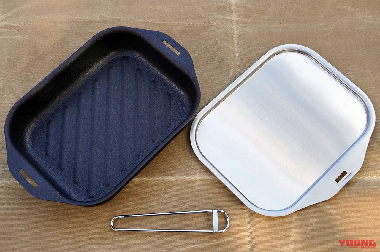 ワークマン 日本製グリルパンGlee-ru(グリール)32×20cm|【ワークマン キャンプ用品】アウトドアで料理を楽しもう!〈メスティン/グリルパン/簡易コンロetc.〉