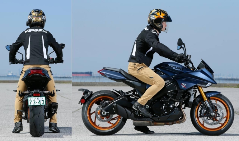 ‘22 スズキ カタナ|ライディングポジション|スズキ’22カタナ試乗インプレッション【電子制御の進化でさらに走りが上質に】