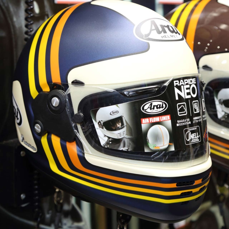 アライ ラパイドネオ ドリームブルー/ドリームブラウン|’22最新ヘルメットカタログ〈アライ ラパイドネオ〉多数の新作グラフィックモデルが登場