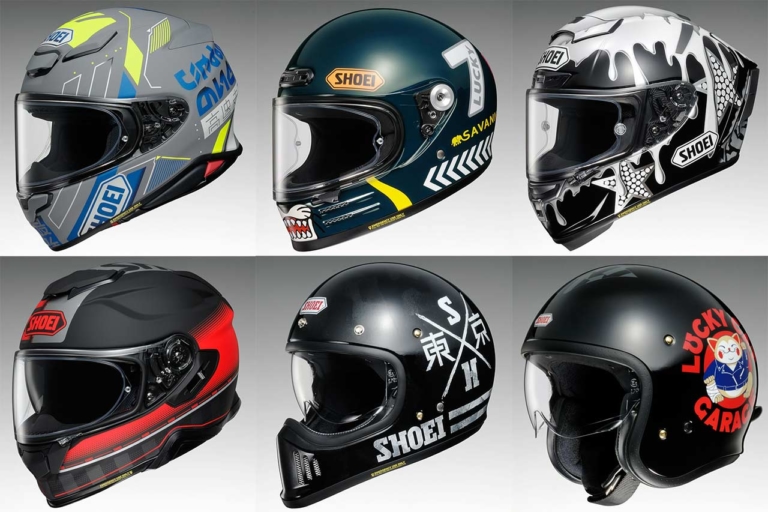 22最新ヘルメットカタログ〈SHOEI〉受注限定モデル多し。乗り遅れるな