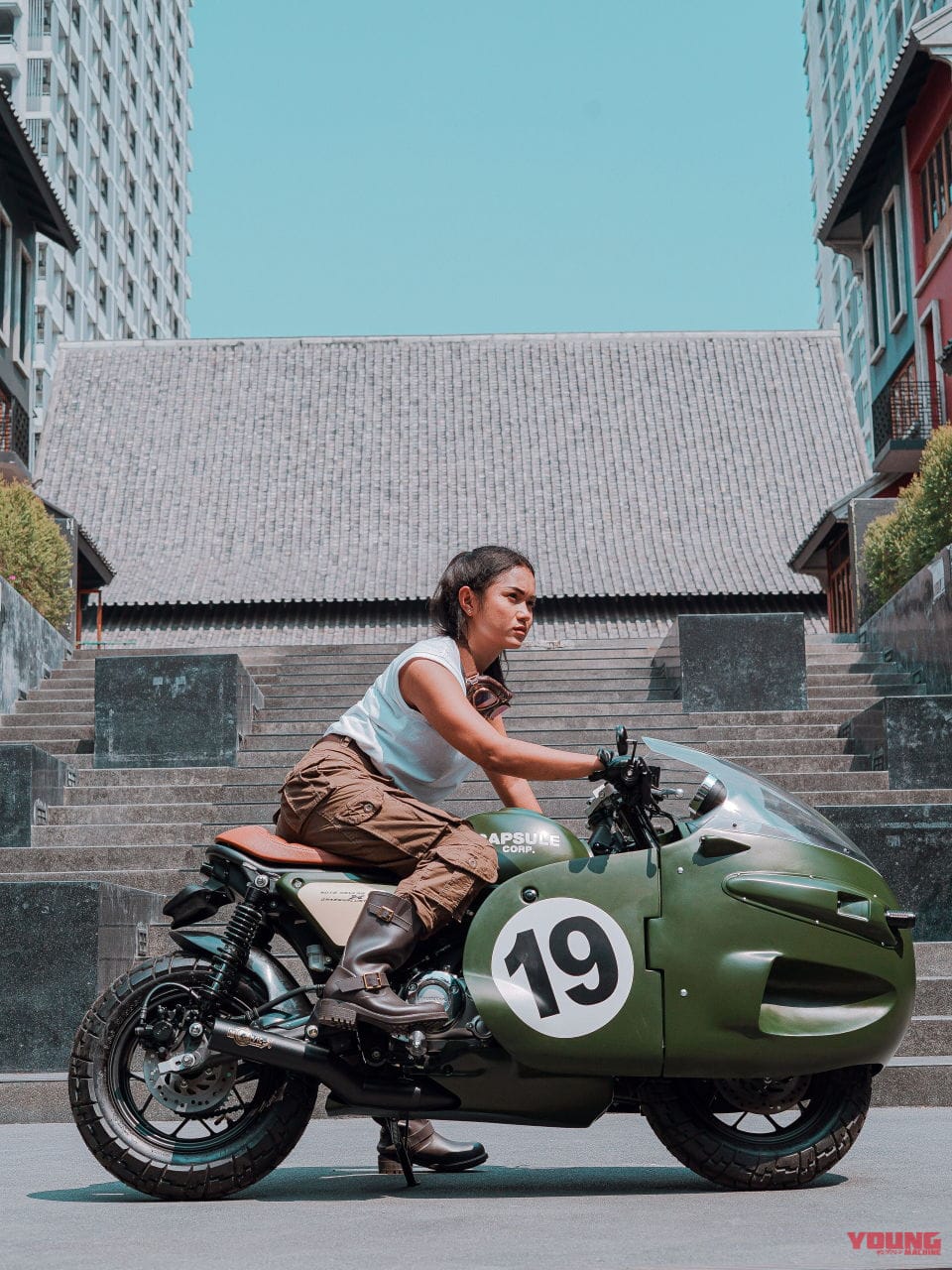 MONKEY RACER REPLICA GANESHA by Note GC-M00C|鳥山明かV型8気筒レーサーか?! モンキー125のカスタム車「レーサーレプリカ・ガネーシャ」がイカス!