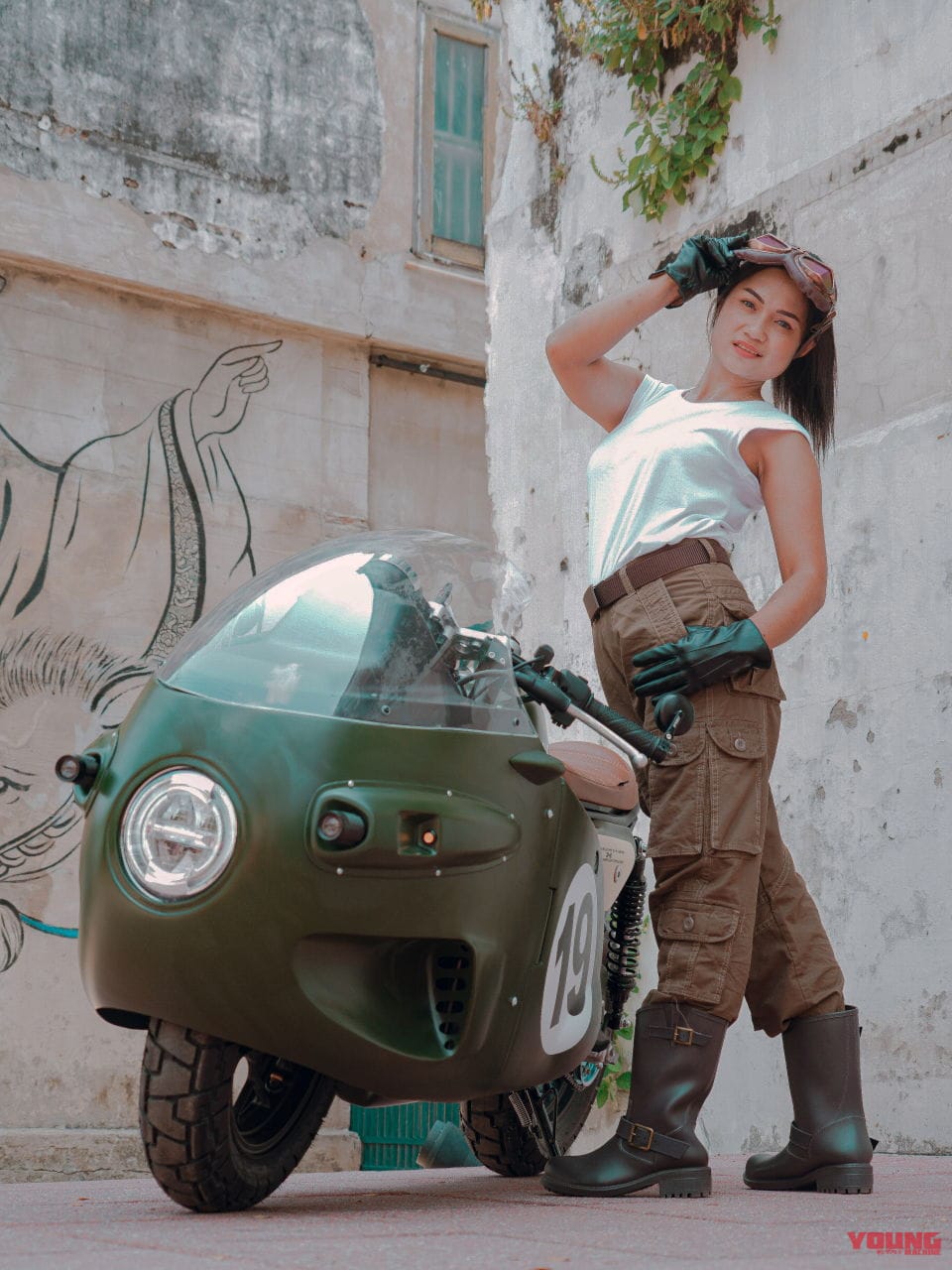 MONKEY RACER REPLICA GANESHA by Note GC-M00C|鳥山明かV型8気筒レーサーか?! モンキー125のカスタム車「レーサーレプリカ・ガネーシャ」がイカス!