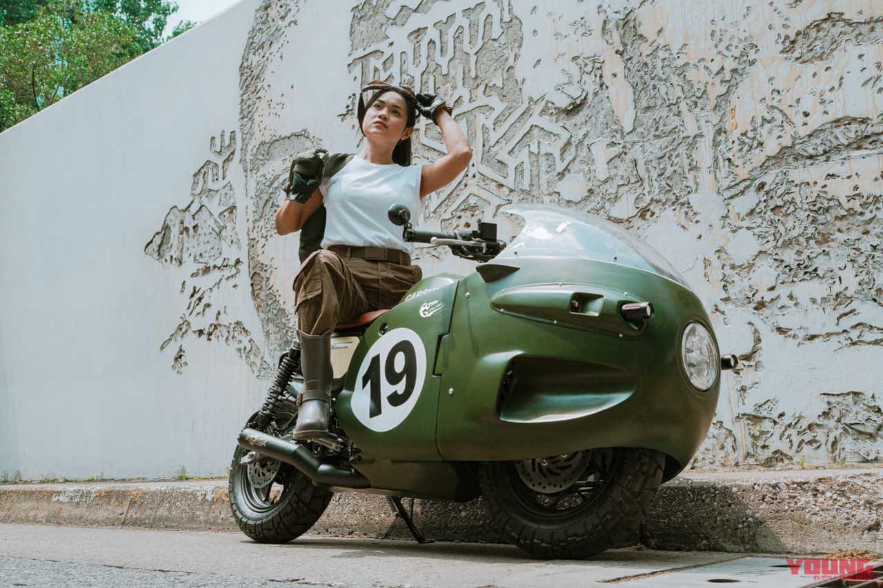 MONKEY RACER REPLICA GANESHA by Note GC-M00C|鳥山明かV型8気筒レーサーか?! モンキー125のカスタム車「レーサーレプリカ・ガネーシャ」がイカス!