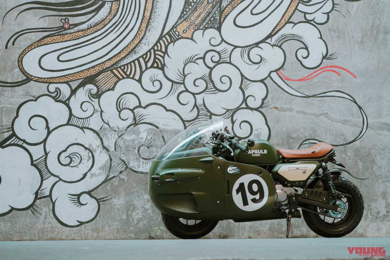 MONKEY RACER REPLICA GANESHA by Note GC-M00C|鳥山明かV型8気筒レーサーか?! モンキー125のカスタム車「レーサーレプリカ・ガネーシャ」がイカス!