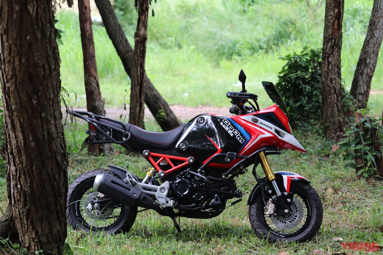 GROM ADVENTURE GANESHA by Note|鳥山明かV型8気筒レーサーか?! モンキー125のカスタム車「レーサーレプリカ・ガネーシャ」がイカス!