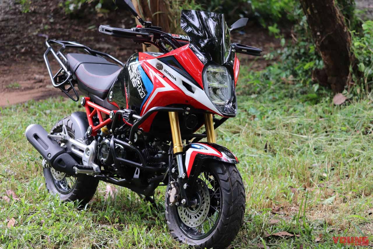 GROM ADVENTURE GANESHA by Note|鳥山明かV型8気筒レーサーか?! モンキー125のカスタム車「レーサーレプリカ・ガネーシャ」がイカス!