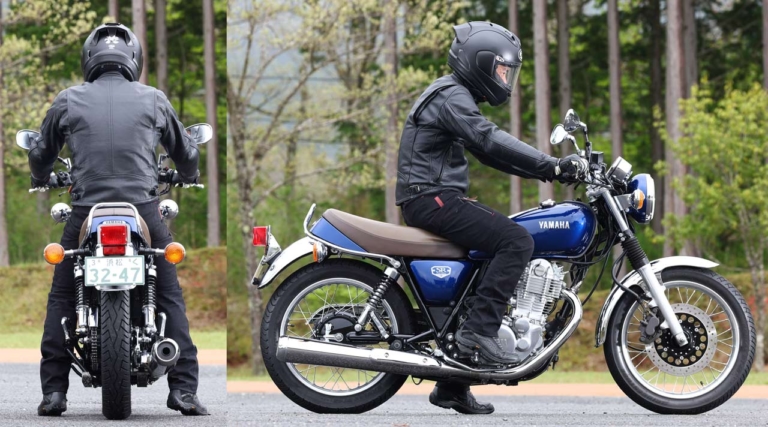 ヤマハSR400|ライディングポジション|今、旬な中型クラスのネオクラ3台を乗り比べてみた!〈クラシック350/SR400/GB350〉