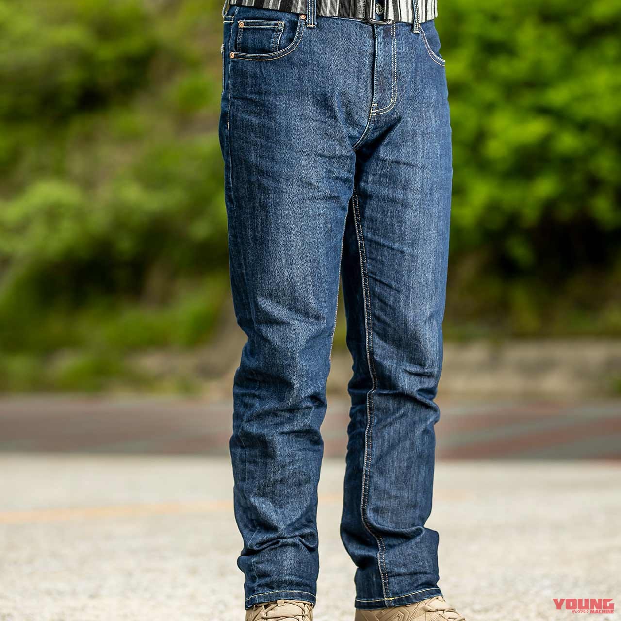 ワークマン SD001 フィールドコアBASIC STRETCHデニムパンツ|ワークマンの’22コレクション 真夏ライダー向け快適装備〈メッシュジャケット/デニムパンツ/冷感パンツ〉