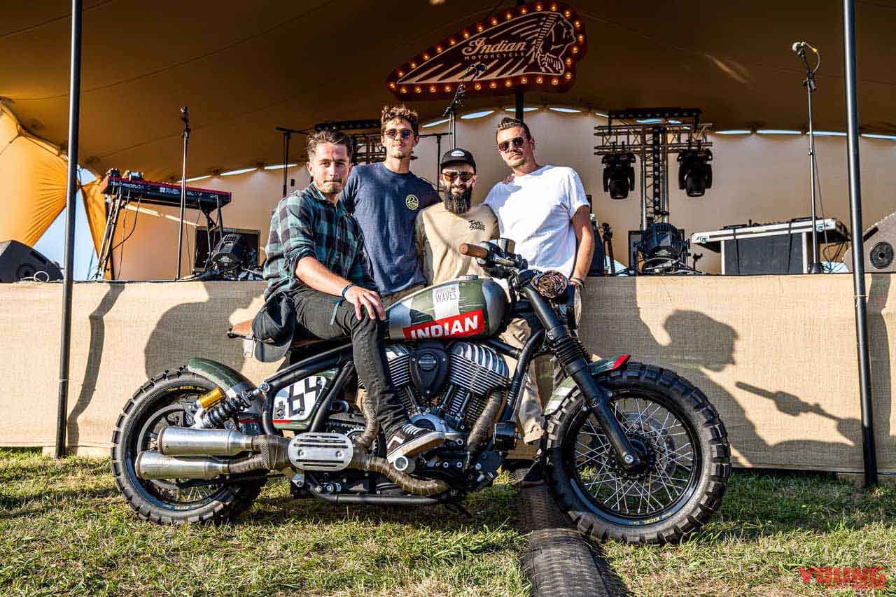Custom Indian Chief 'GRIND Machine' by Tank Machine x Rise Designs|南仏の大イベント「ホイールス&ウェーブス」で見つけたカスタムマシン 厳選10車!