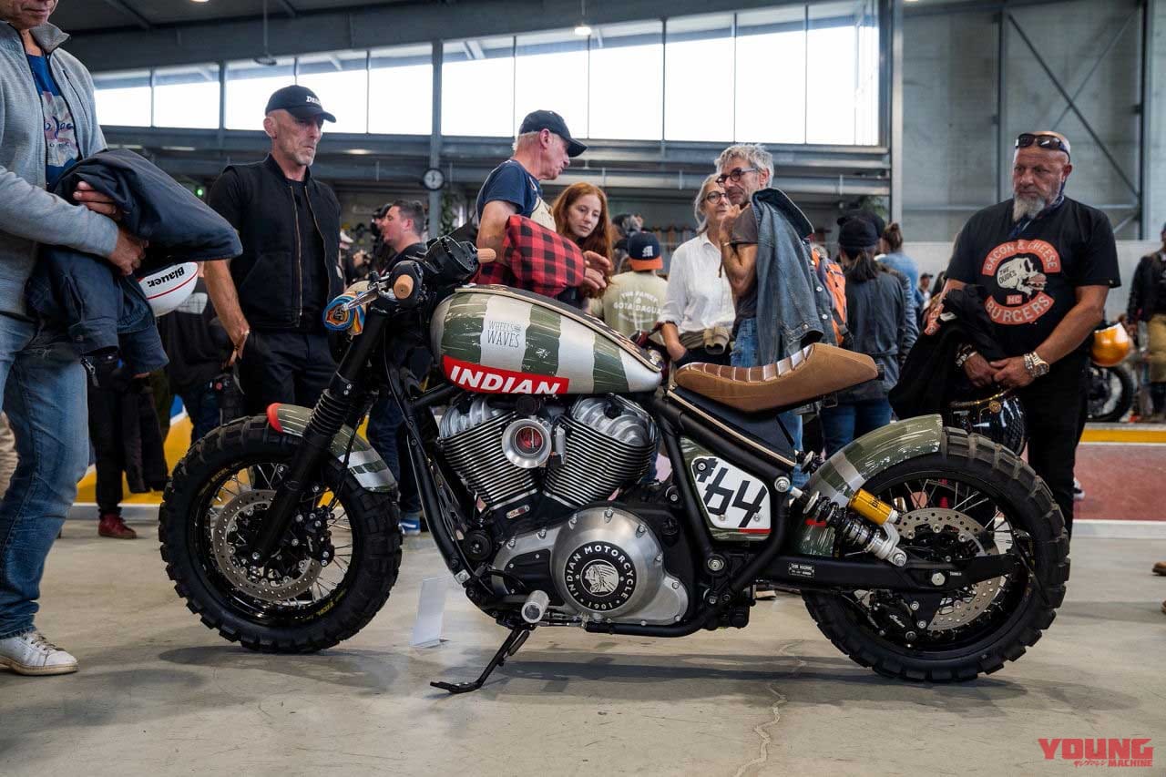 Custom Indian Chief 'GRIND Machine' by Tank Machine x Rise Designs|南仏の大イベント「ホイールス&ウェーブス」で見つけたカスタムマシン 厳選10車!