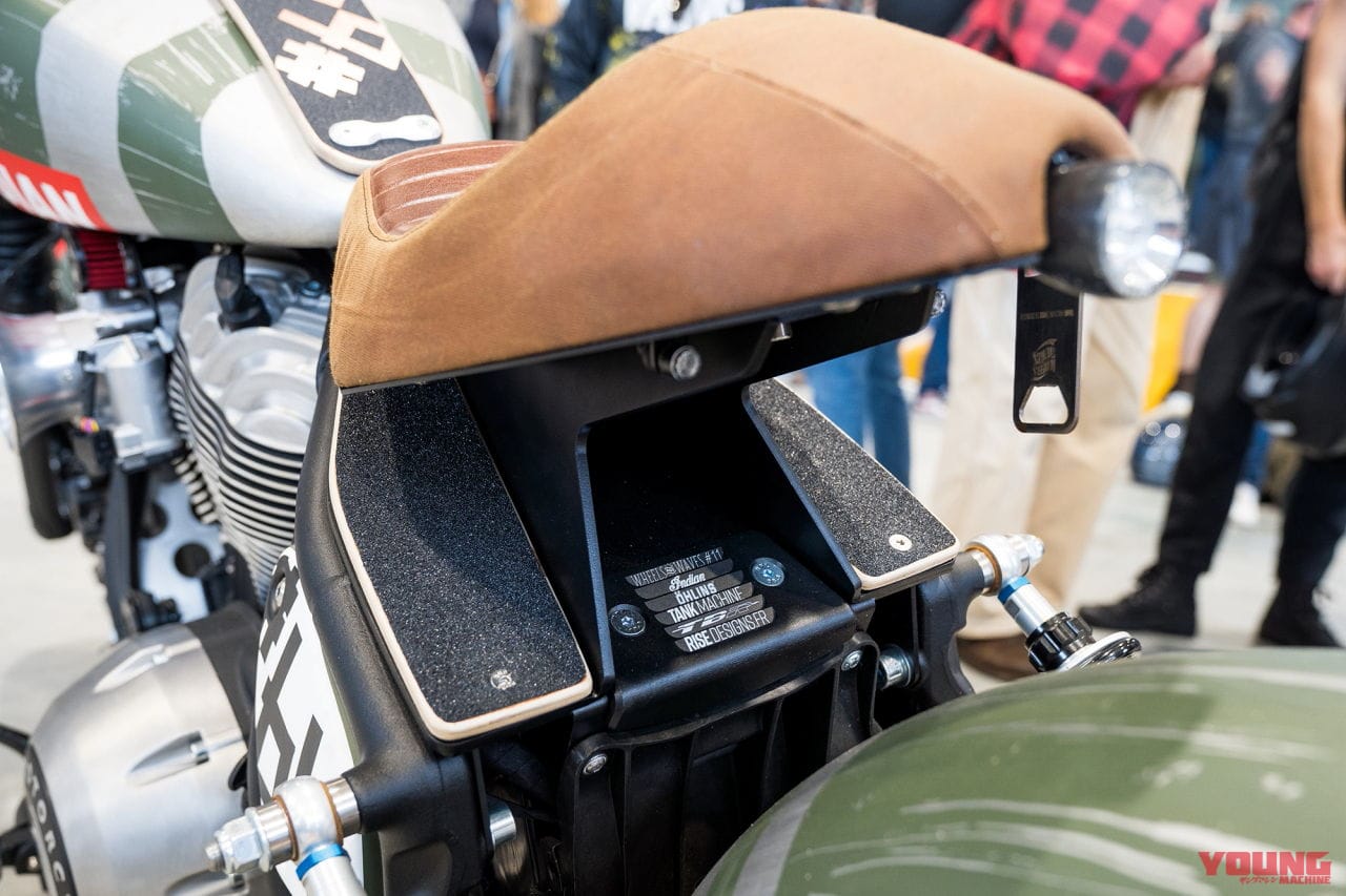 Custom Indian Chief 'GRIND Machine' by Tank Machine x Rise Designs|南仏の大イベント「ホイールス&ウェーブス」で見つけたカスタムマシン 厳選10車!