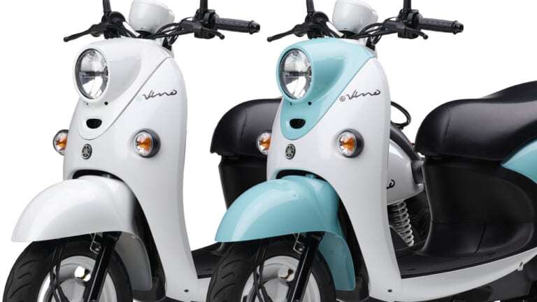 ヤマハ「E-Vino」が容量拡大した新バッテリー搭載&“しまリン”っぽいカラーで9/30発売