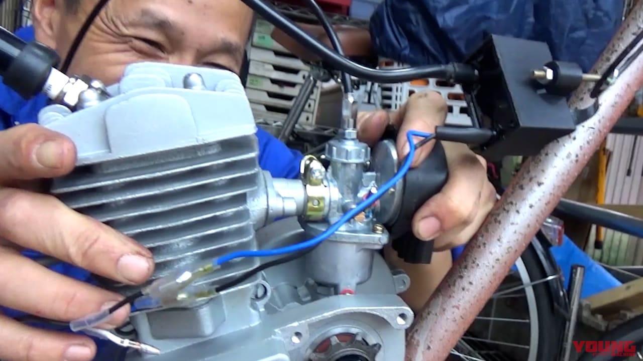 モペット用エンジン単体始動テスト|キャブレター取付|Amazonで買った中国製の自転車用エンジン、本当に動くのか? 始動テストしてみた〈自作モペット製作記 #3〉