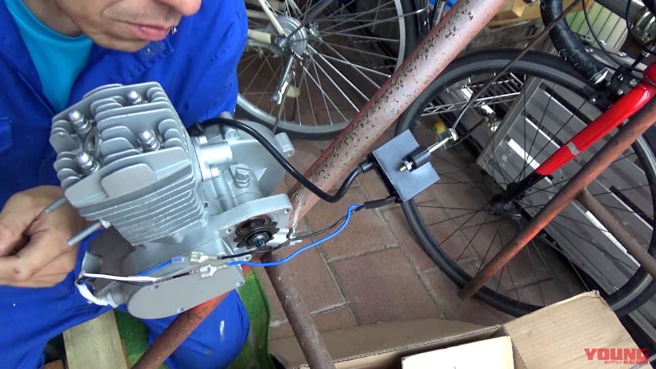 モペット用エンジン単体始動テスト|イグニッションコイル|Amazonで買った中国製の自転車用エンジン、本当に動くのか? 始動テストしてみた〈自作モペット製作記 #3〉