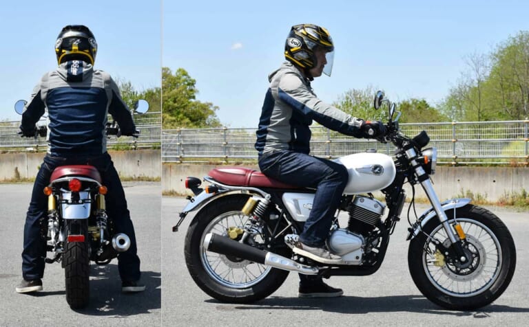 GPX レジェンド250 ブライトン|ライディングポジション|空冷ツインが気持ちいい! GPX レジェンド250 ブライトン 試乗ショートインプレッション