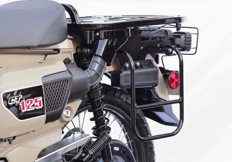 キジマCT125ハンターカブカスタム|バッグサポート|ハンターカブをよりタフに! キジマCT125ハンターカブカスタム【CT125の世界観をキジマが大幅にスケールアップ】