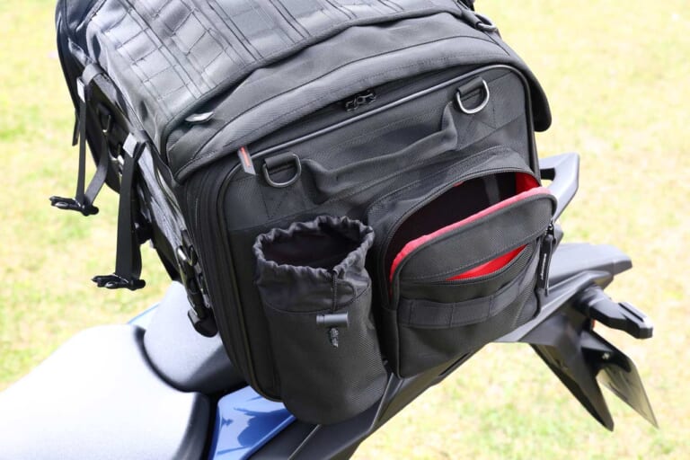 デイトナ ヘンリービギンズ シートバッグPROII DH-759|サイド|デイトナ ヘンリービギンズ シートバッグPROII 試用インプレッション【大型バッグ初のシンプル装着】