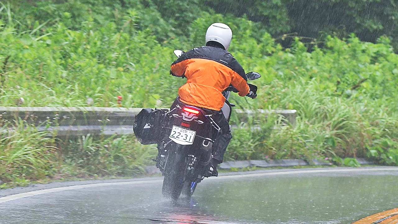 新品未使用 ヤマハ Yamaha バイク用レインスーツ セパレート YAR30 CYBER TEX2 ダブルガード オレンジ BLサイズ 防水 雨具  カッパ 90792-R055B