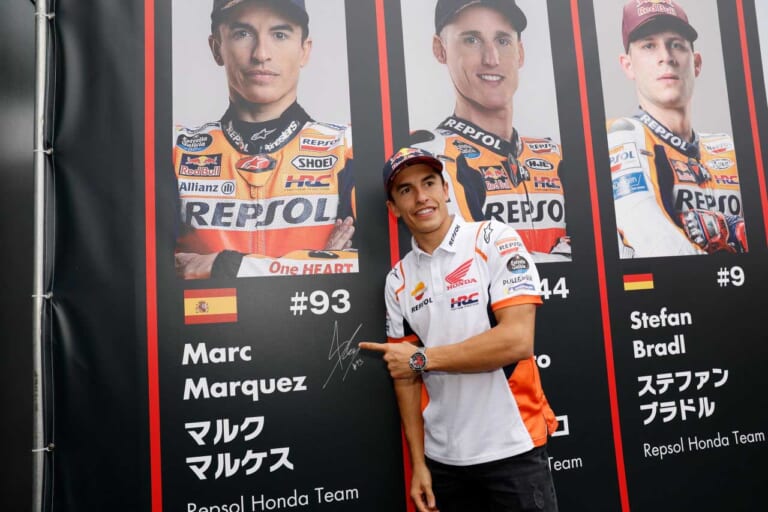 ホンダ|マルク・マルケス選手|新型CBR250RR×マルク・マルケス参上! 3年ぶりの日本グランプリ・ホンダブースに出現