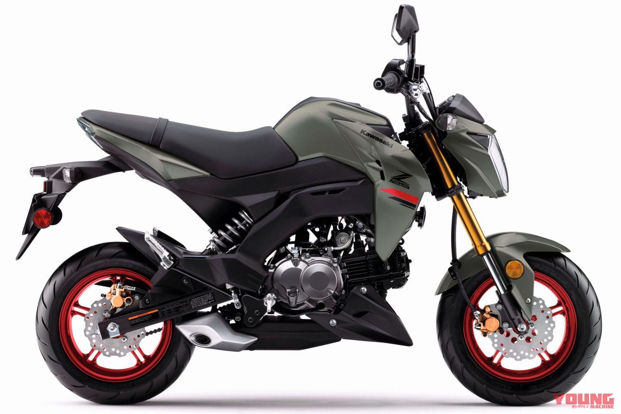 |カラフルな脚ゲット! カワサキ「Z125プロ」登場、ニューカラーはインドネシアをしのぐ3色展開【北米】