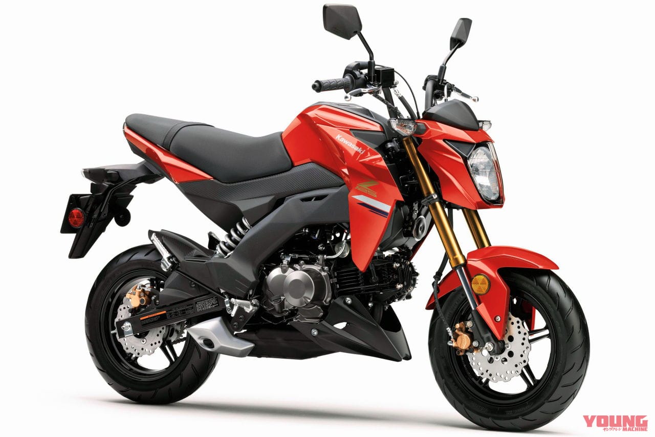 |カラフルな脚ゲット! カワサキ「Z125プロ」登場、ニューカラーはインドネシアをしのぐ3色展開【北米】