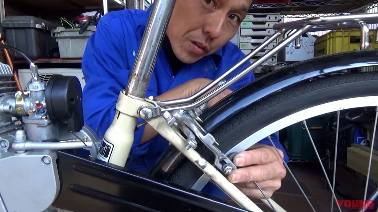 自作モペット製作記 #8|後輪ブレーキ|ママチャリ改造バイクついに完成! コレが本当の原動機付自転車だっ!!〈自作モペット製作記 #8〉