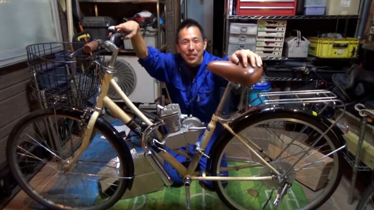 自作モペット製作記|中国製エンジンでママチャリをオートバイに! 2本チェーンは外観がシュールすぎ?〈自作モペット製作記 #7〉