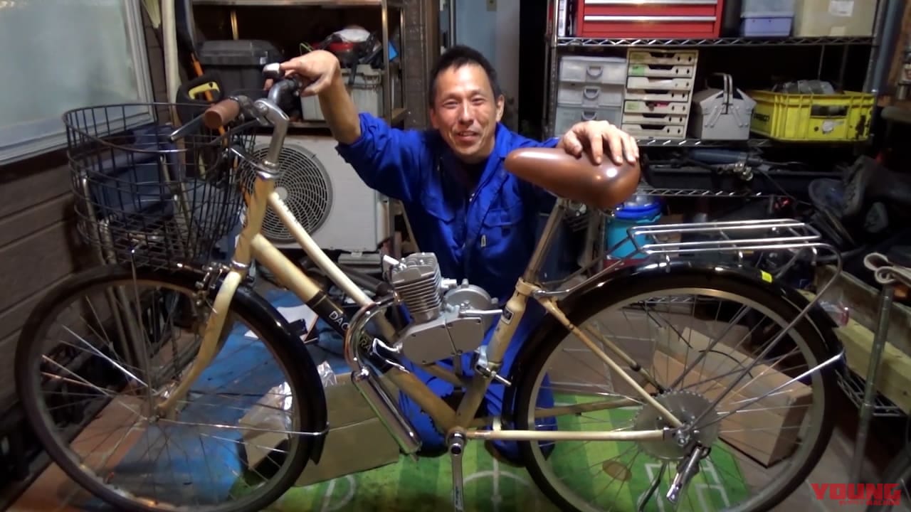 自作モペット製作記|中国製エンジンでママチャリをオートバイに! 2本チェーンは外観がシュールすぎ?〈自作モペット製作記 #7〉