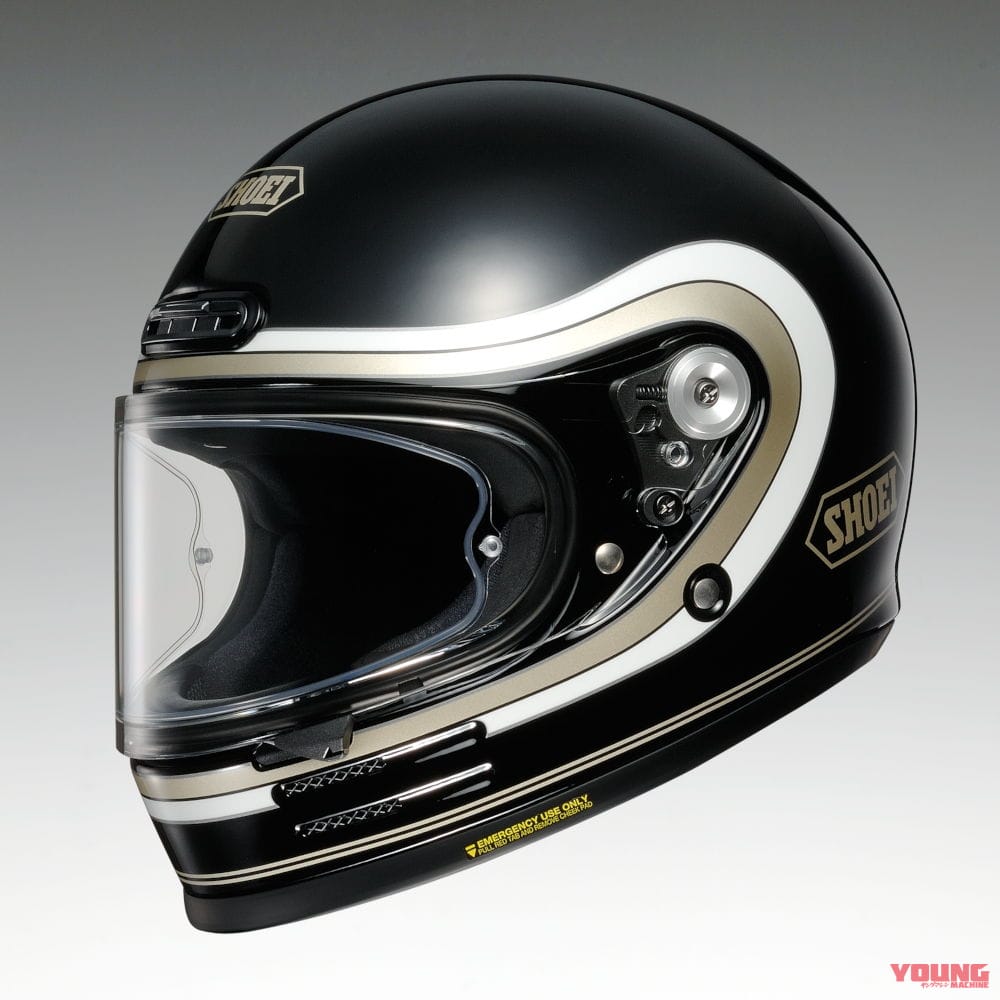 SHOEI Glamster BIVOUAC|SHOEIのレトロなフルフェイスヘルメットに新グラフィック「グラムスター ビバーク」が登場!
