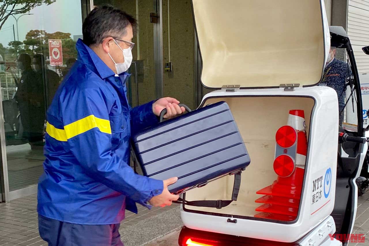 |NTT東日本が電動3輪バイク「AAカーゴ」を初めて採用