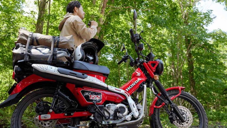 CT125ハンターカブ|ダックス125とハンターカブ、同じ44万円だけど どっちがいいの? AT限定免許で乗れるホンダの身内ライバルを比較!