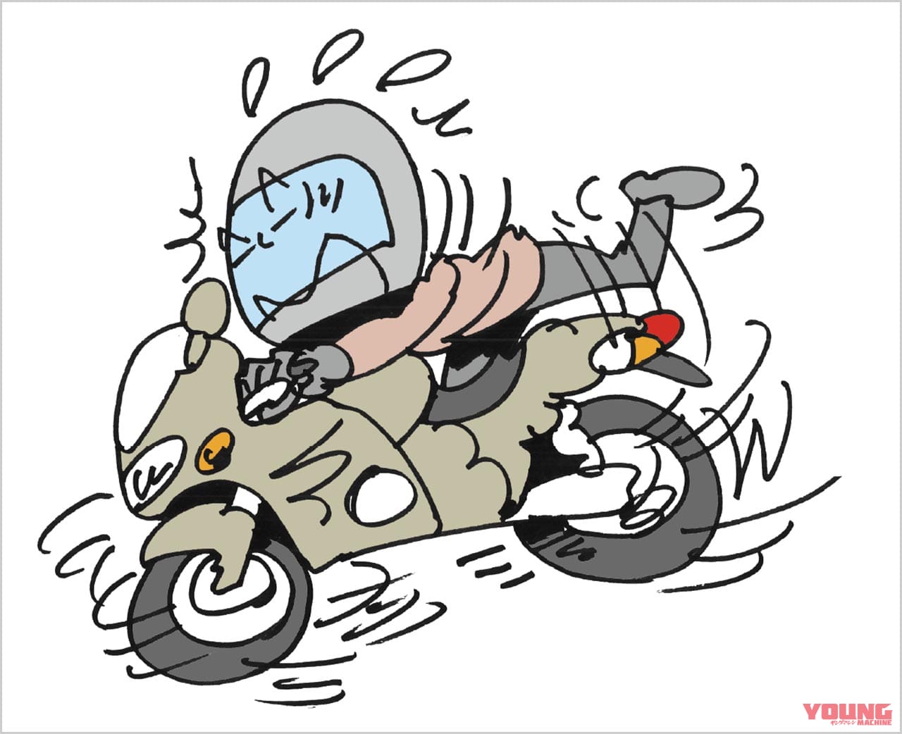 Q38:やっぱり怖い「転倒」! どうすれば転ばない!?【30秒でわかる! バイクの疑問】