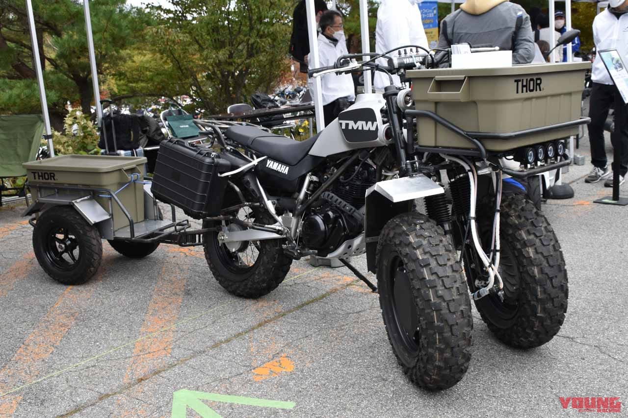 ヤマハ|TMW|TW200|ヤマハモーターサイクルデー2022|2台のヤマハが初公開! YZF-R7 SPにTW200のハイブリッド3駆が登場だ