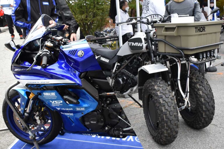 2台のヤマハが初公開!  YZF-R7 SPにTW200のハイブリッド3駆が登場だ