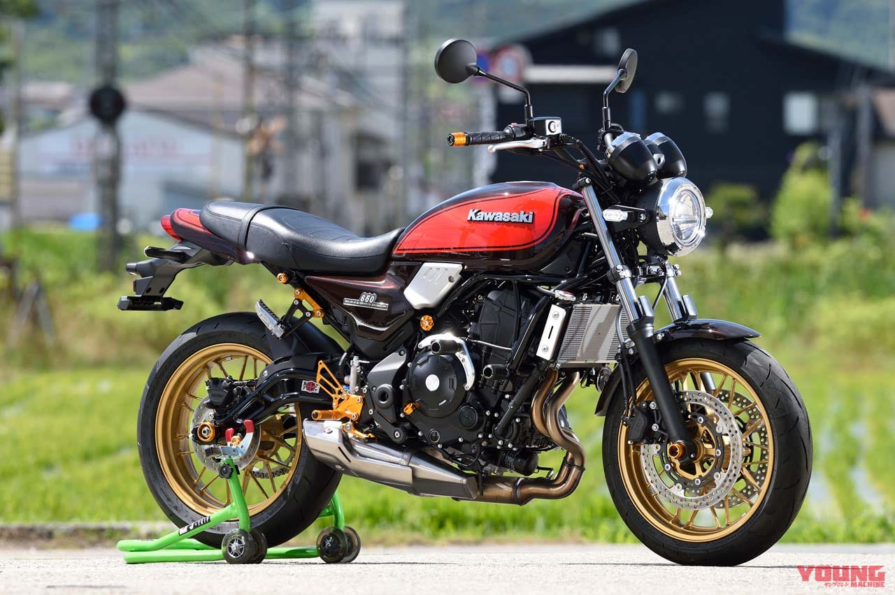 ベビーフェイス Z650RSカスタム【軽量ツインのネオクラシック系Z。黄金のSPLパーツが彩る】